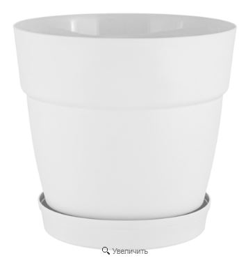 Горшок для цветов InGreen Villa de Fiori, фикс.поддон 20л, D360мм, на кол,,белос,жасмин